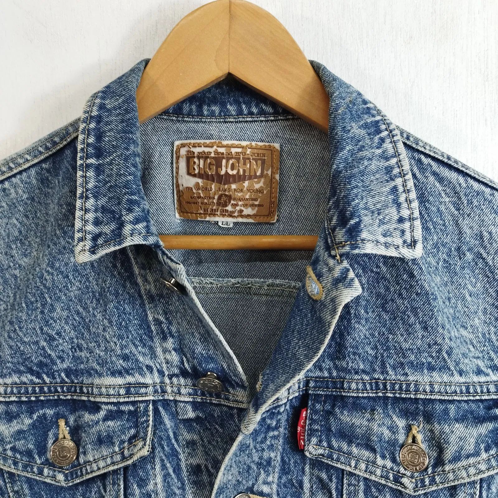 80s BIG JOHN ビッグジョン デニムベスト ノースリーブ ジャケット 
