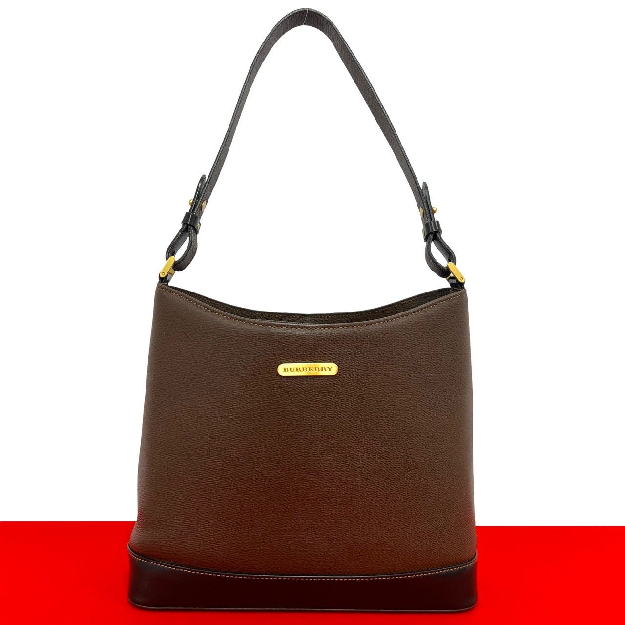 極 美品 BURBERRY バーバリー ロゴ 金具 ノバチェック レザー 本 極 美品 BURBERRY バーバリー ロゴ 金具 ノバチェック レザー 本