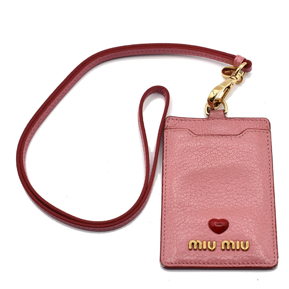 MIU MIU ミュウミュウ 定期入れ カードケース ピンク レザー 60BS426