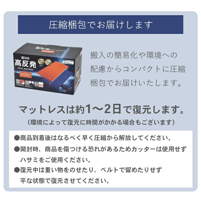 西川 マットレス シングル 新品 硬め 高反発 敷布団 WAVEマットレス