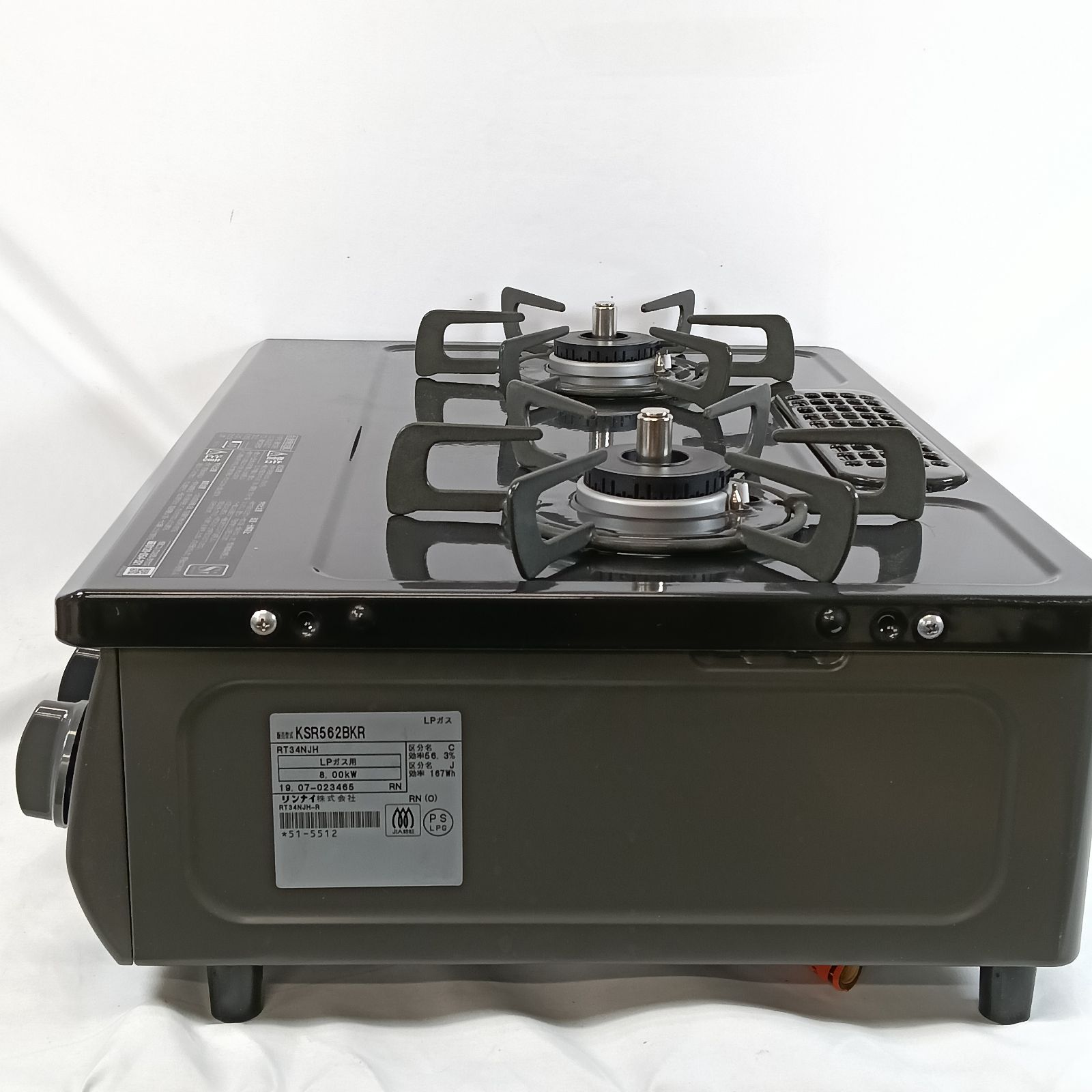 極美品 リンナイ（Rinnai）ガステーブル KSR562BKR LPガス用