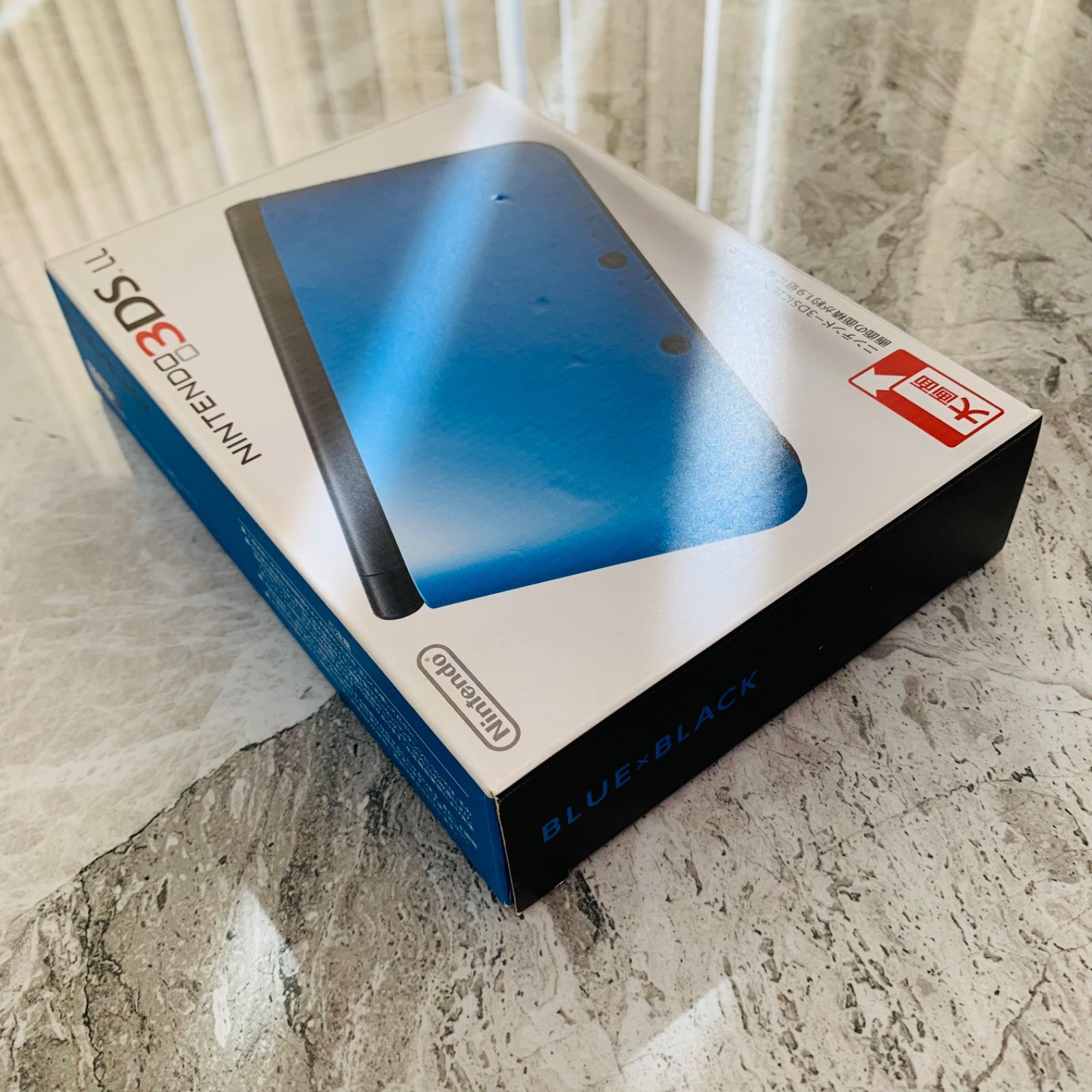 完動品】NINTENDO 3DS LL ブルー×ブラック 箱付き - メルカリ