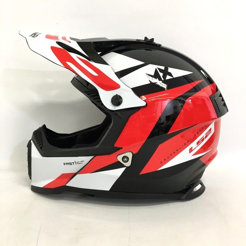  LS2 エルエスツー MX437 FAST EVO STRIKE オフロードヘルメット XXLサイズ ブラック ホワイト レッド モトクロス オートバイ レーシング ライディング バイカー バイク用品 TA4495 小型棚 置物 インテリア小物