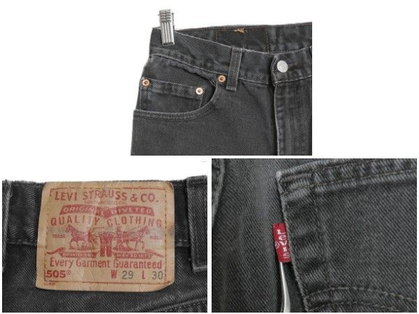 パンツ 00s USA製 リーバイス 505 ブラック デニム パンツ メンズ 29 