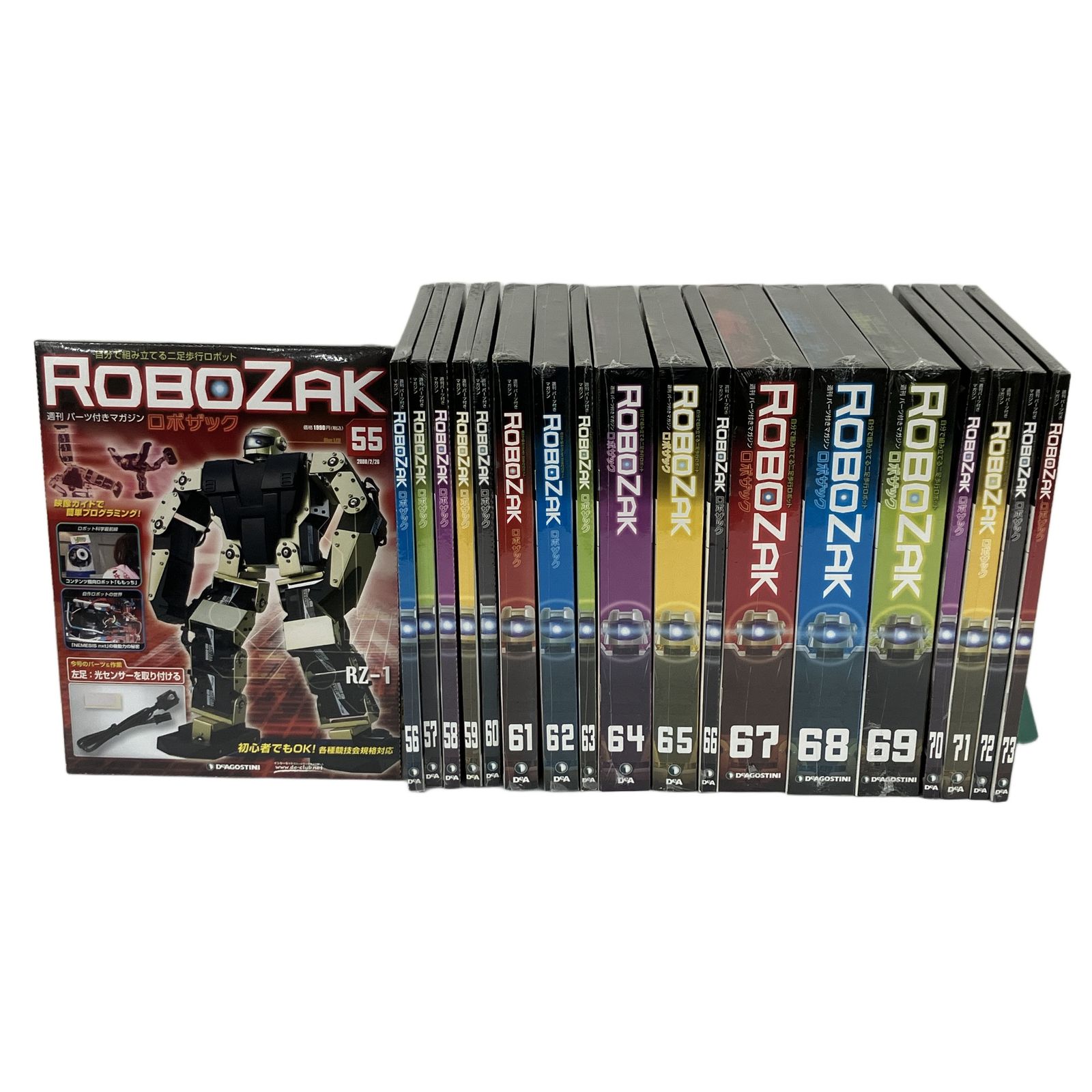デアゴスティーニ ROBOZAK RZ-1 ロボザック 組立済み + 55-73巻 教材 