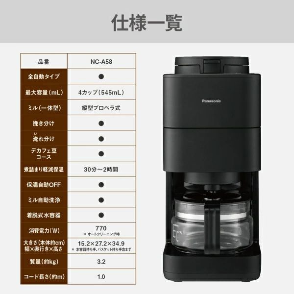 メーカー保証付き 新品・未開封 NC-A58-K パナソニック Panasonic
