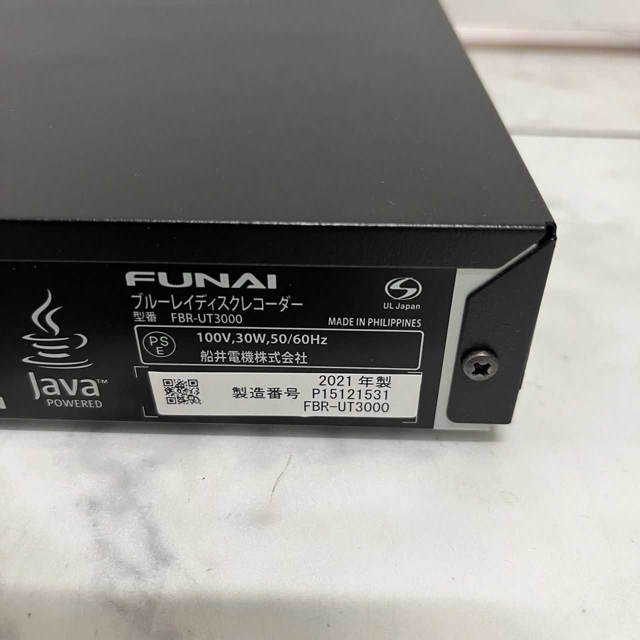 □FUNAI FBR-UT3000 ブルーレイレコーダー 2021年製 A26-1186 - メルカリ