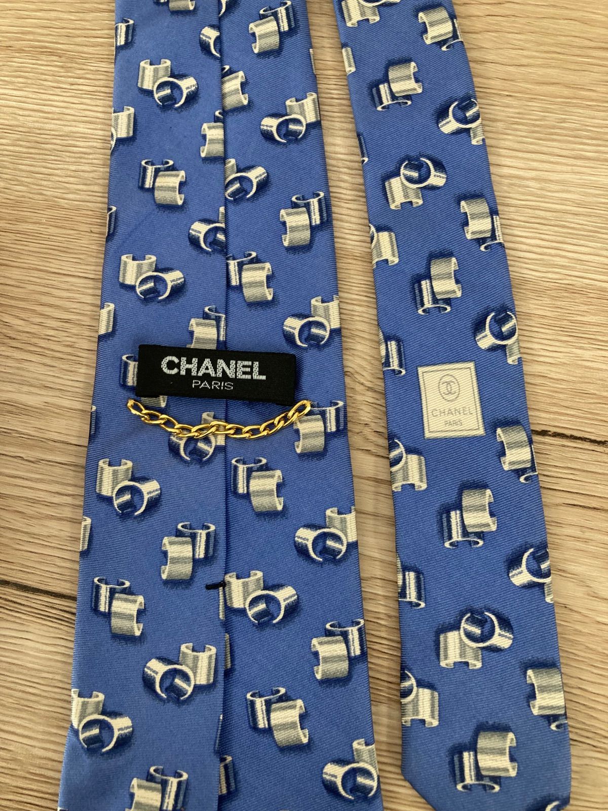 CHANEL シャネル ネクタイ シルク ブルー系 平塚店 衣料品 G - メルカリ