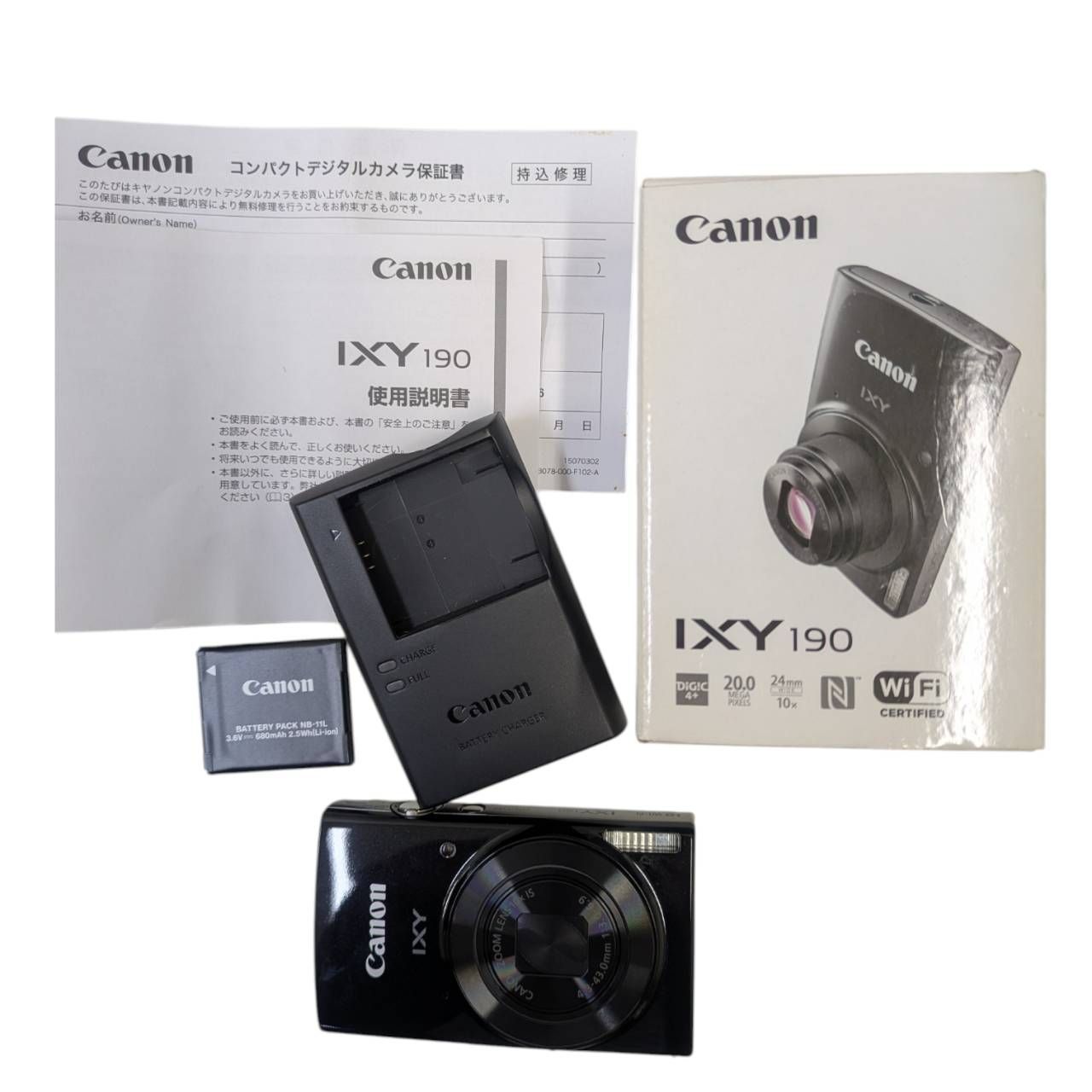 美品 IXY 190 レッド 中古本体 安心保証 即日発送 コンデジ Canon 本体