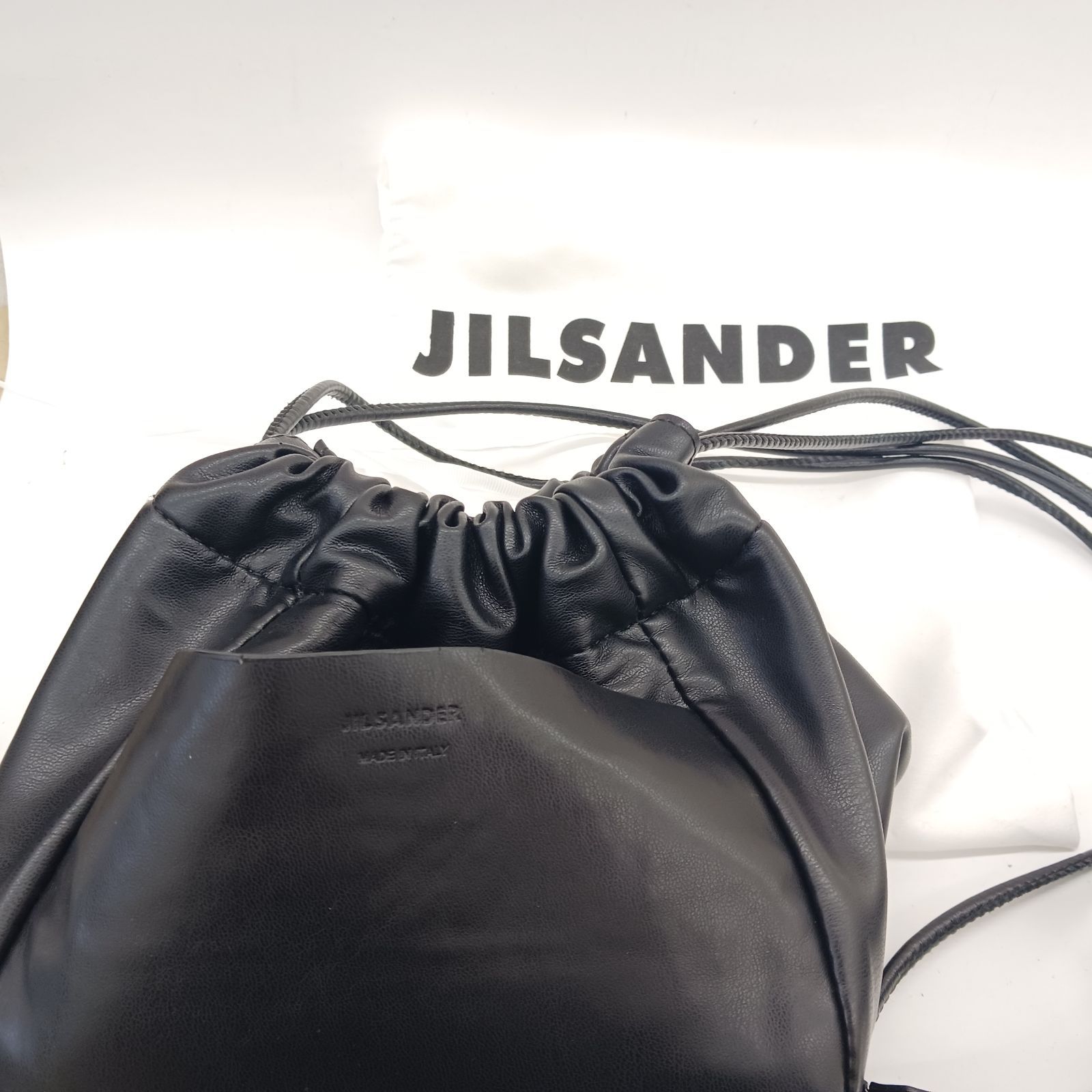 極美品】JIL SANDER ジルサンダー ドローストリング 巾着バッグ 
