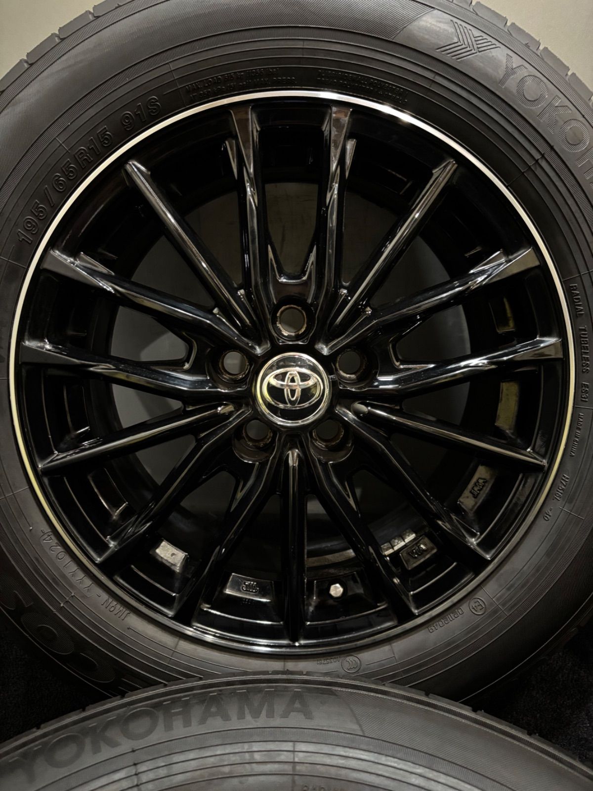 ☆195/65R15 YOKOHAMA/ECOS ES31 24年製 社外アルミホイール 15インチ 