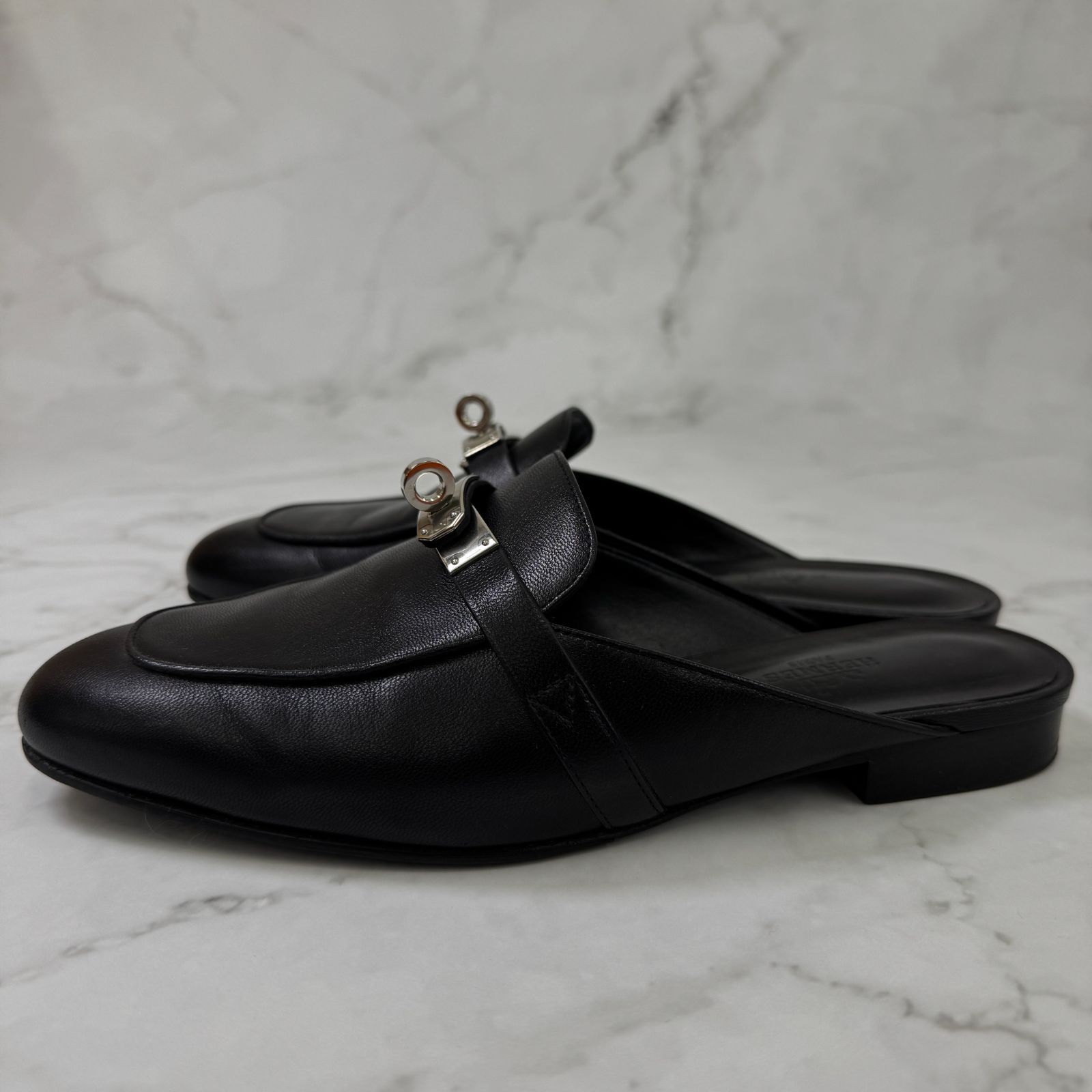 鑑定済み【 美品 】エルメス 《 オズ 》 37 ( 24cm程度 ) ブラック