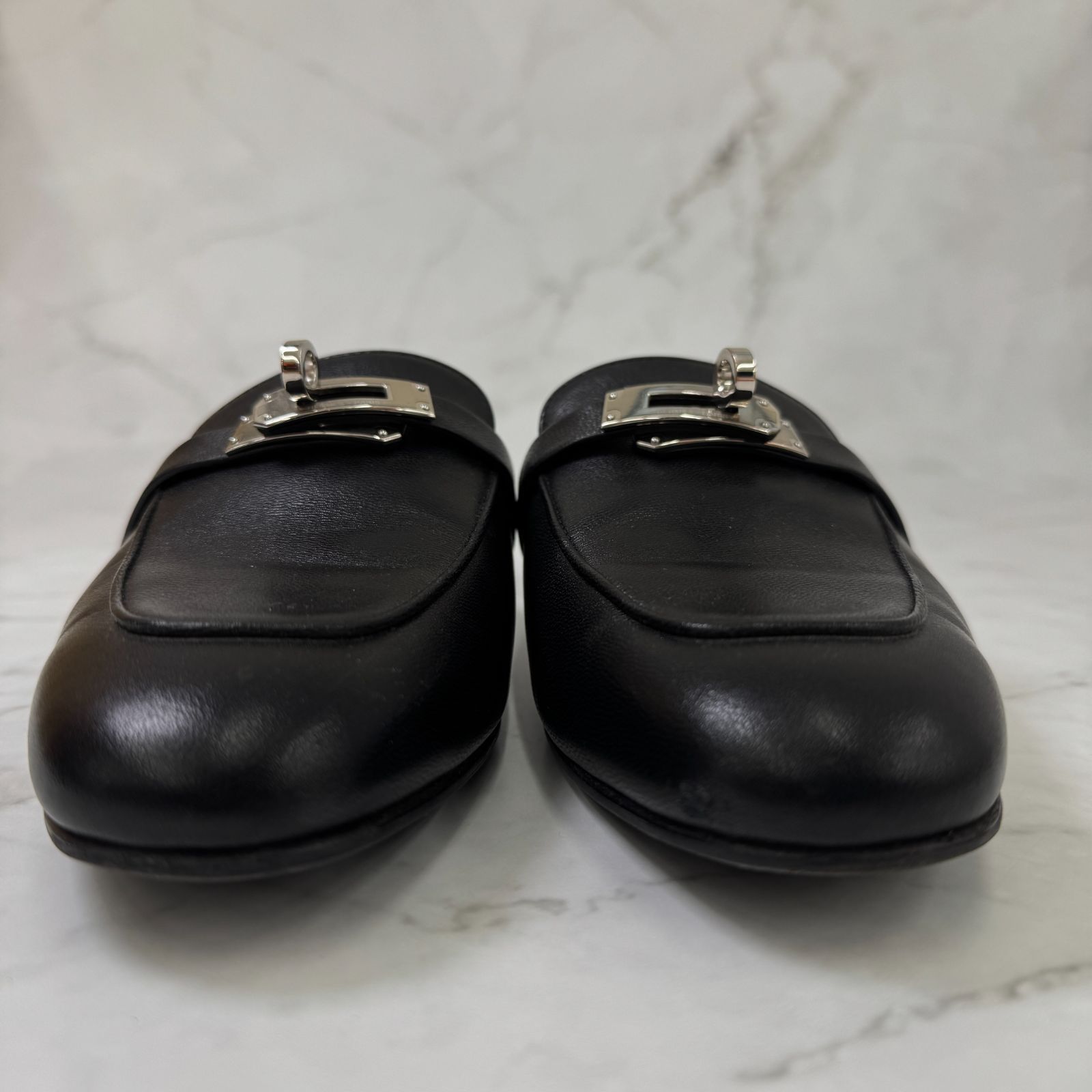 鑑定済み【 美品 】エルメス 《 オズ 》 37 ( 24cm程度 ) ブラック 