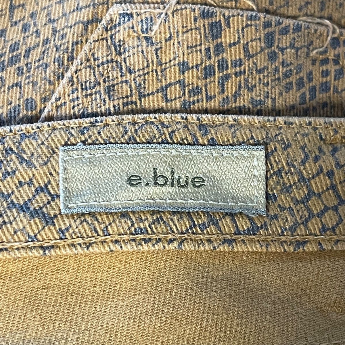 希少 e.blue パイソン柄 フレアパンツ 2 M ベルボトム ブーツカット 