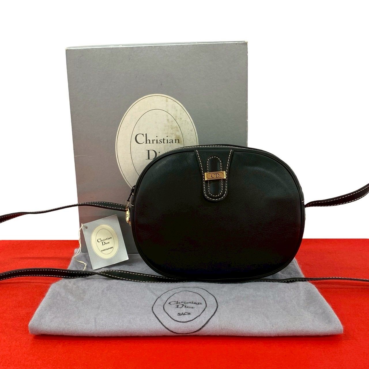 極 美品 箱 袋付き Christian Dior ディオール ヴィンテージ CD 極 美品 箱 袋付き Christian Dior ディオール ヴィンテージ CD