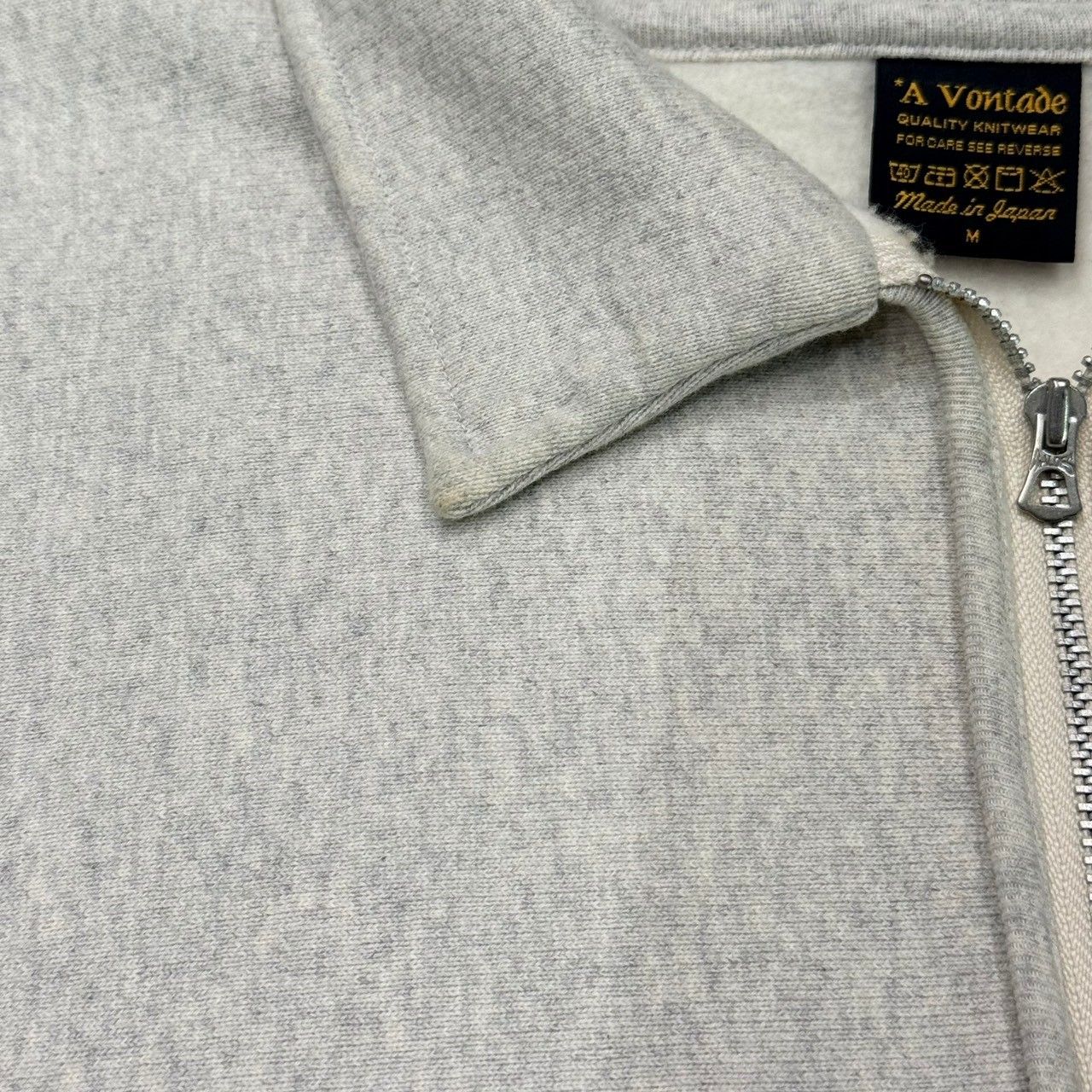 A VONTADE ア ボンタージ Half Zip Reverse Sweat Shirts ハーフジップスウェット M グレー 15337 A VONTADE ア ボンタージ Half Zip Reverse Sweat Shirts ハーフジップ