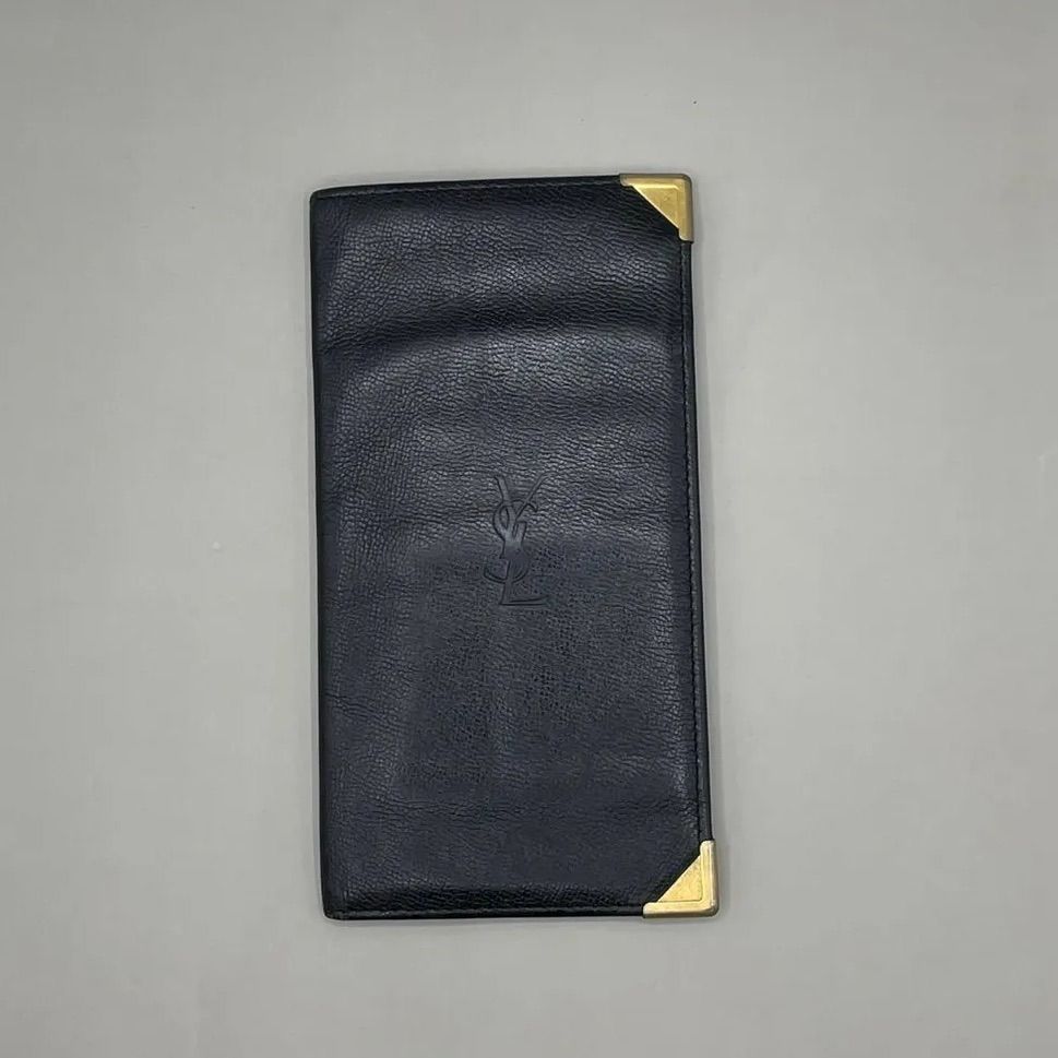 Yves Saint Laurent イヴサンローラン 長財布 お札入れ ロゴ型押し 