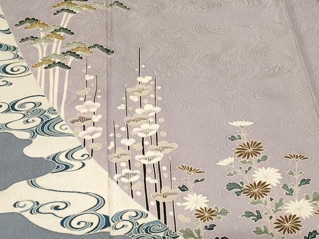 平和屋着物●訪問着　流水枝花文　暈し染め　正絹　逸品　AABH8257ph 平和屋着物□訪問着 流水枝松花文 正絹 逸品 CABA7319ev - メルカリ