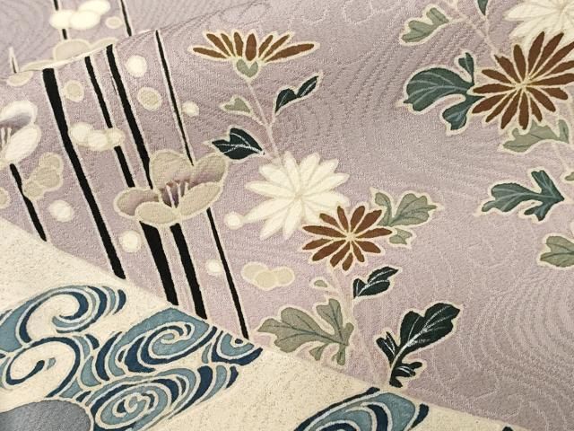 平和屋着物□訪問着 流水枝松花文 正絹 逸品 CABA7319ev - メルカリ
