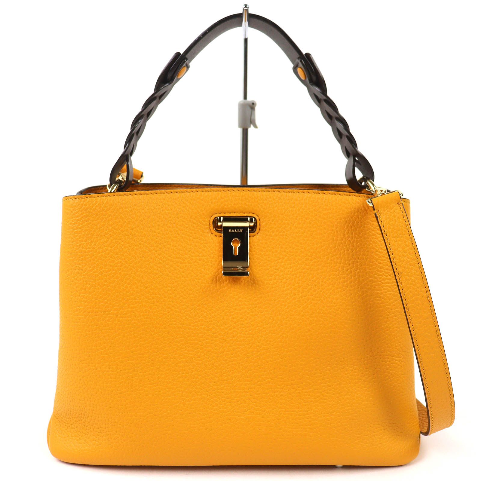 極美品△BALLY バリー Lucyle トップハンドルバッグ レザー 2WAY 