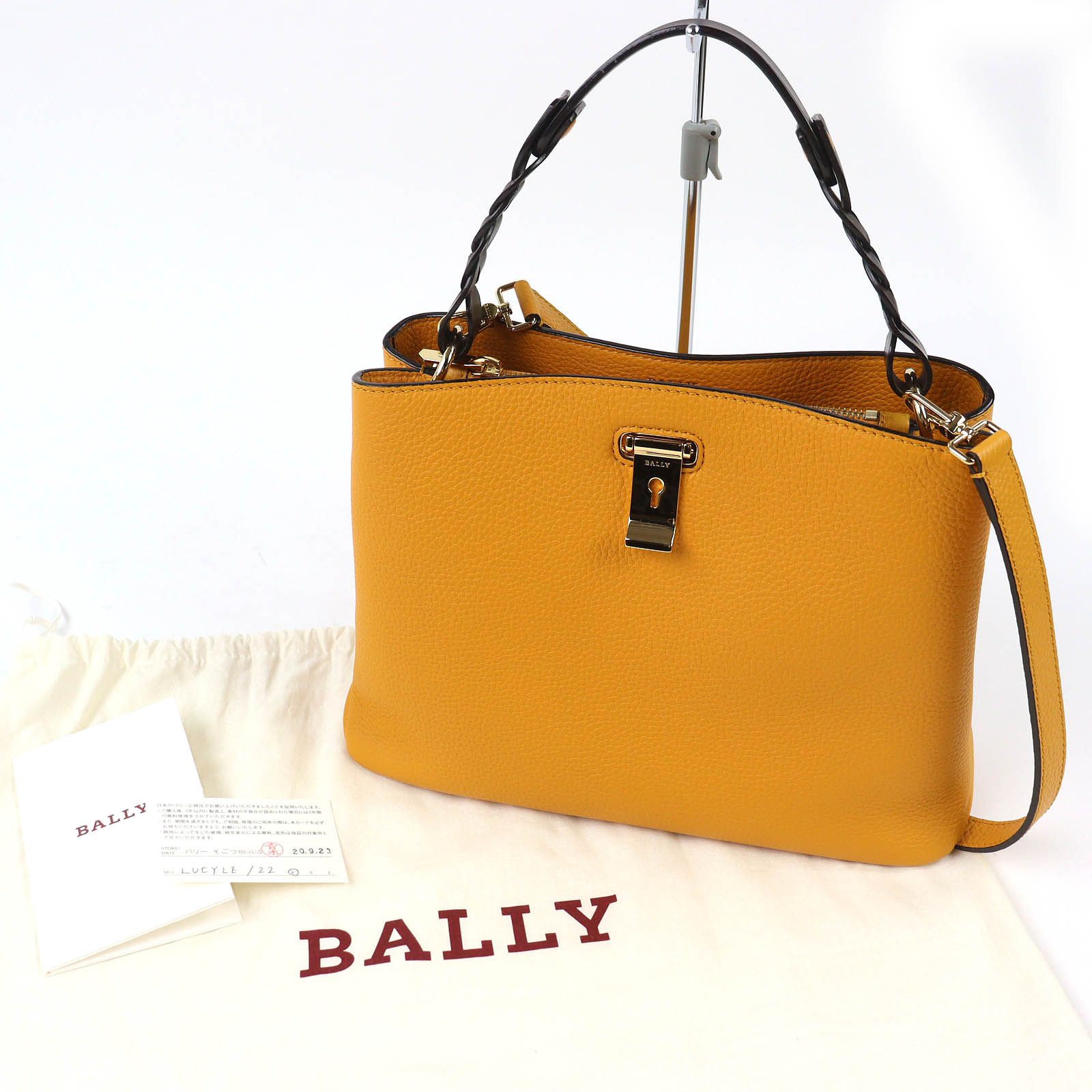 極美品△BALLY バリー Lucyle トップハンドルバッグ レザー 2WAY 