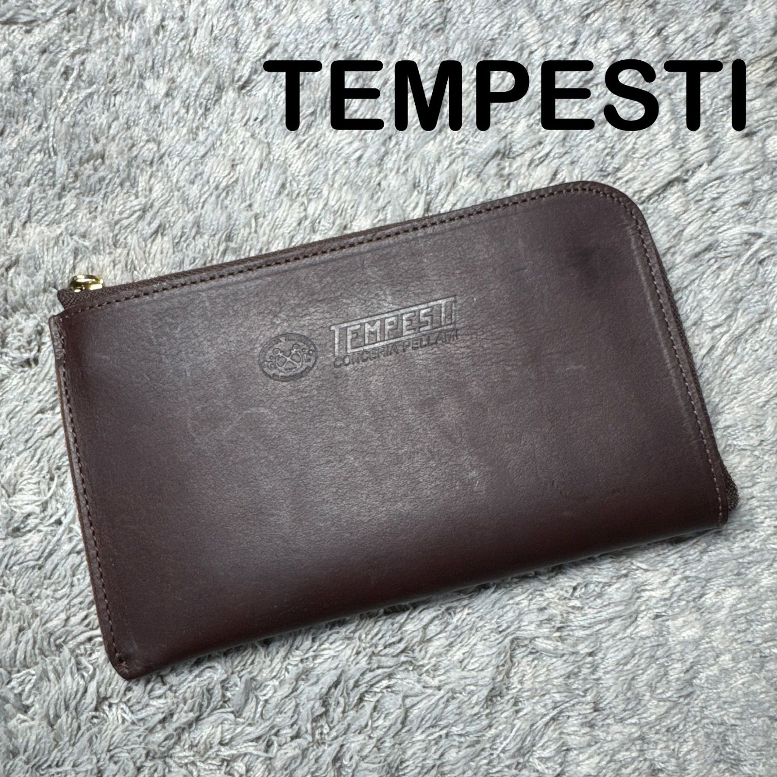 TEMPESTI テンペスティ 長財布 イタリアンレザー 本革 L字ファスナー