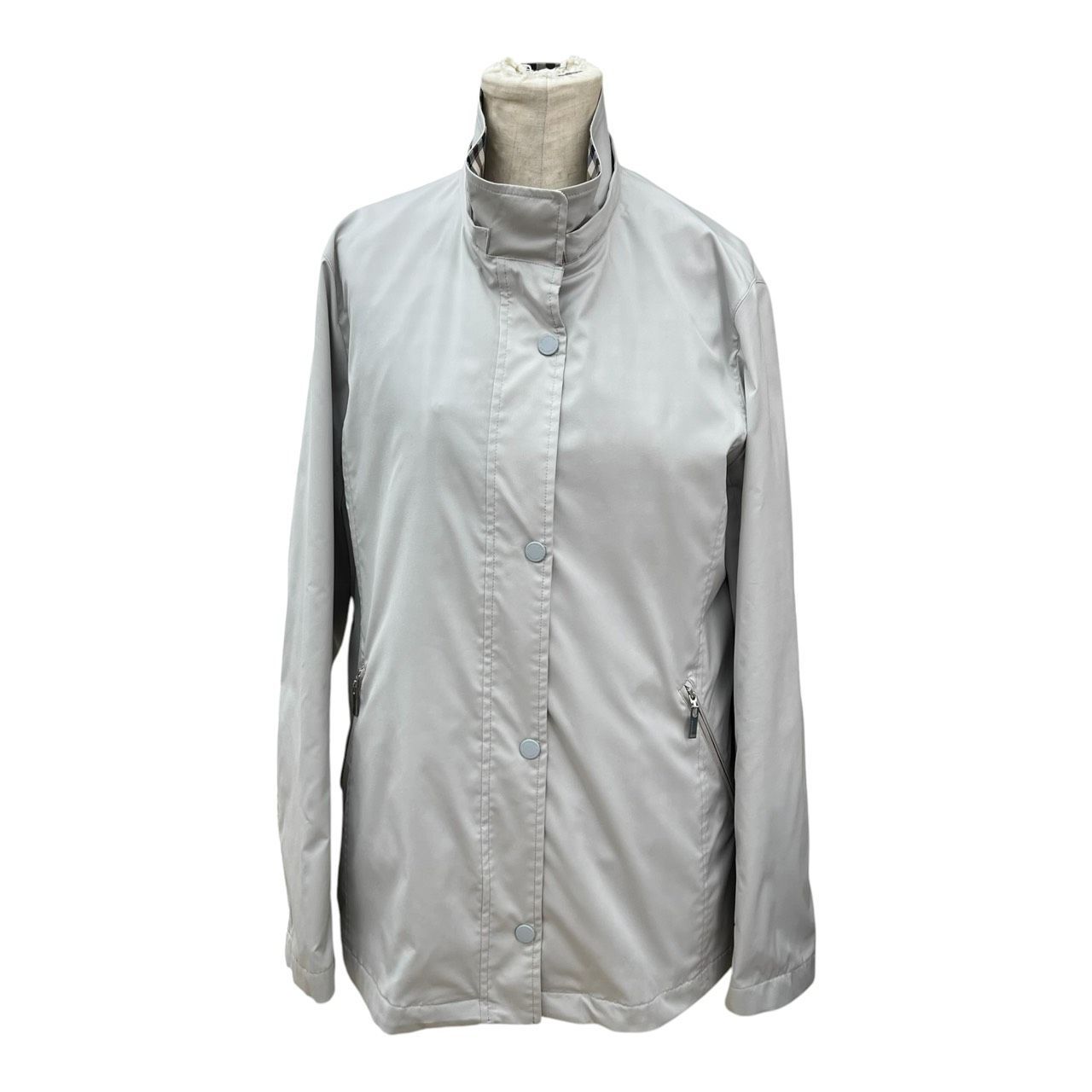 Aquascutum アクアスキュータム ストレッチツイル 2WAYアウター フード 