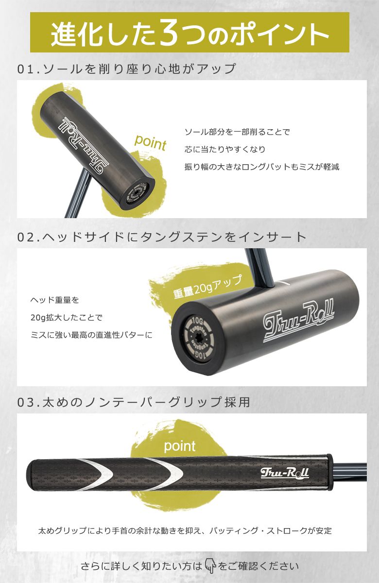 トゥルーロール パター 360 TR-III 360 センターシャフト パター