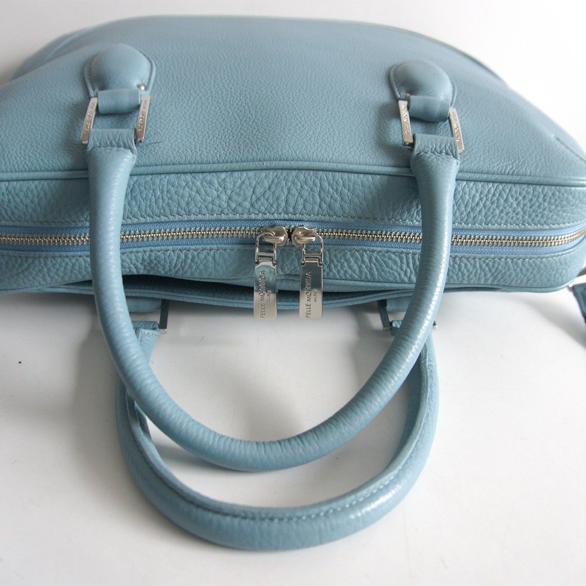 美品】PELLE MORBIDA【Maiden Voyage 2WAY トートバッグ】ライトブルー