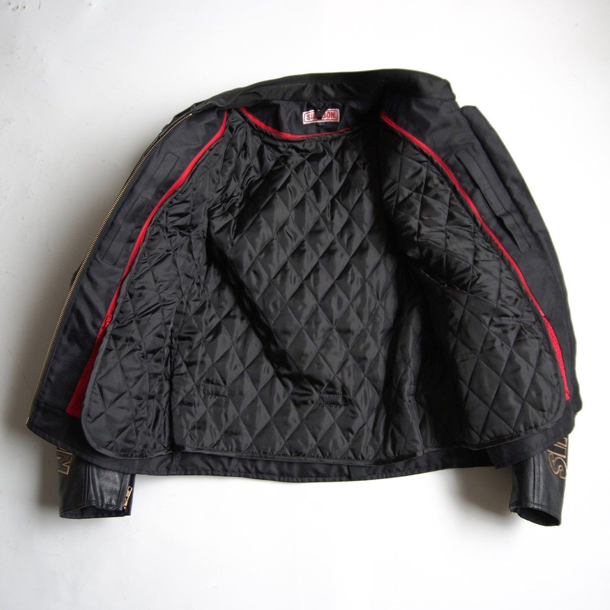 美品】SIMPSON【レザー レーシングジャケット】L ライダースジャケット 