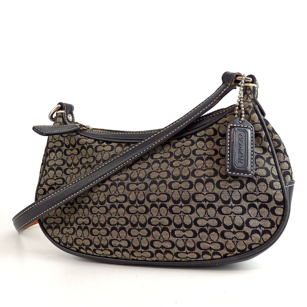 COACH コーチ マイクロシグネチャー ミニ ショルダーバッグ キャンバス