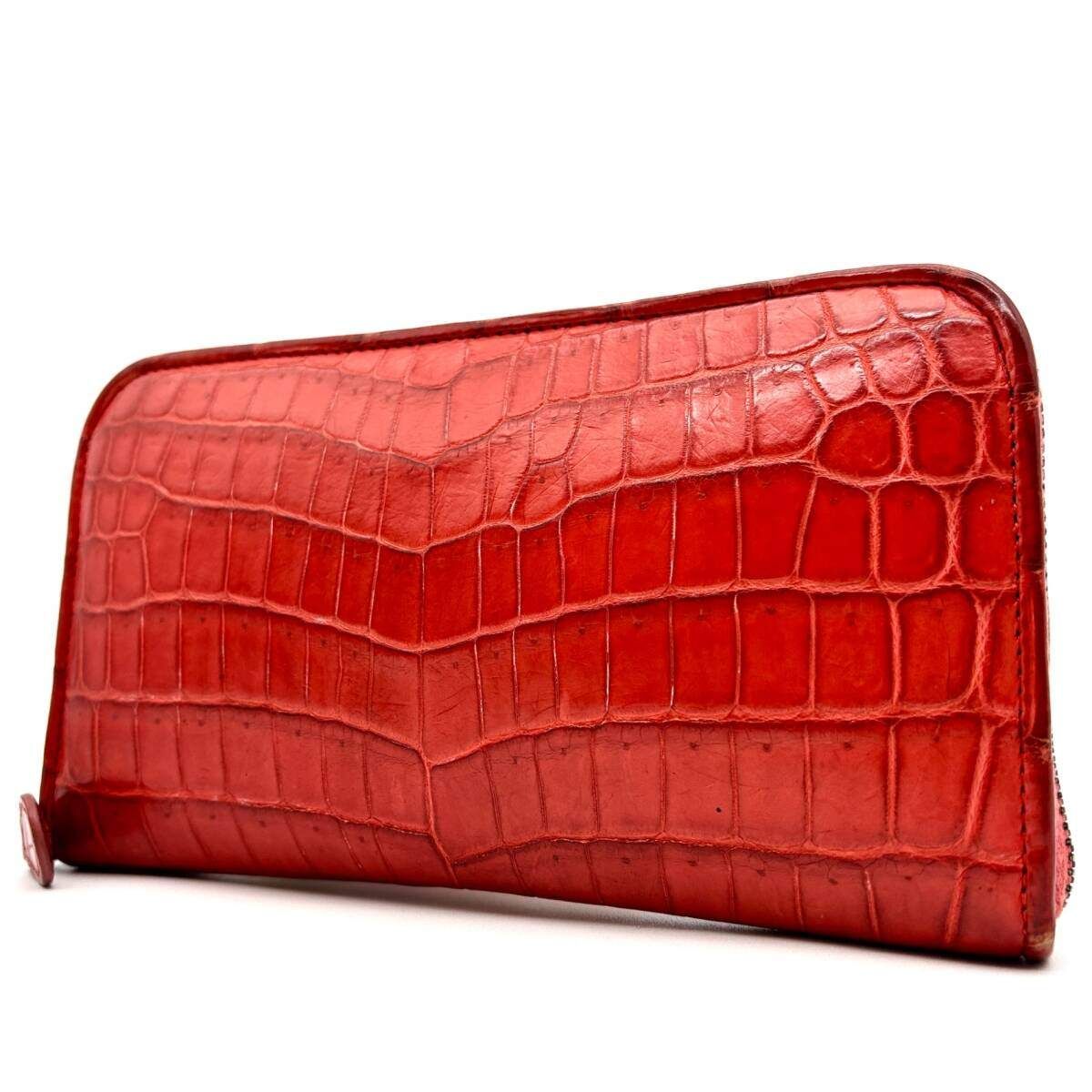 BOTTEGA VENETA ボッテガヴェネタ クロコ センター取り ラウンド 