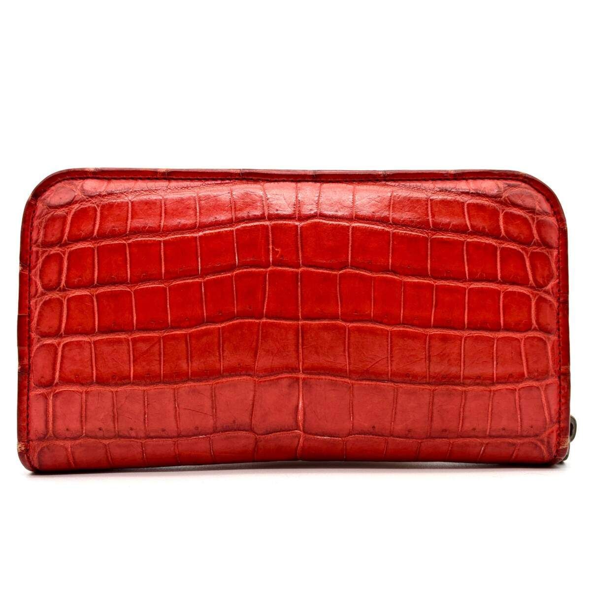 BOTTEGA VENETA ボッテガヴェネタ クロコ センター取り ラウンド 
