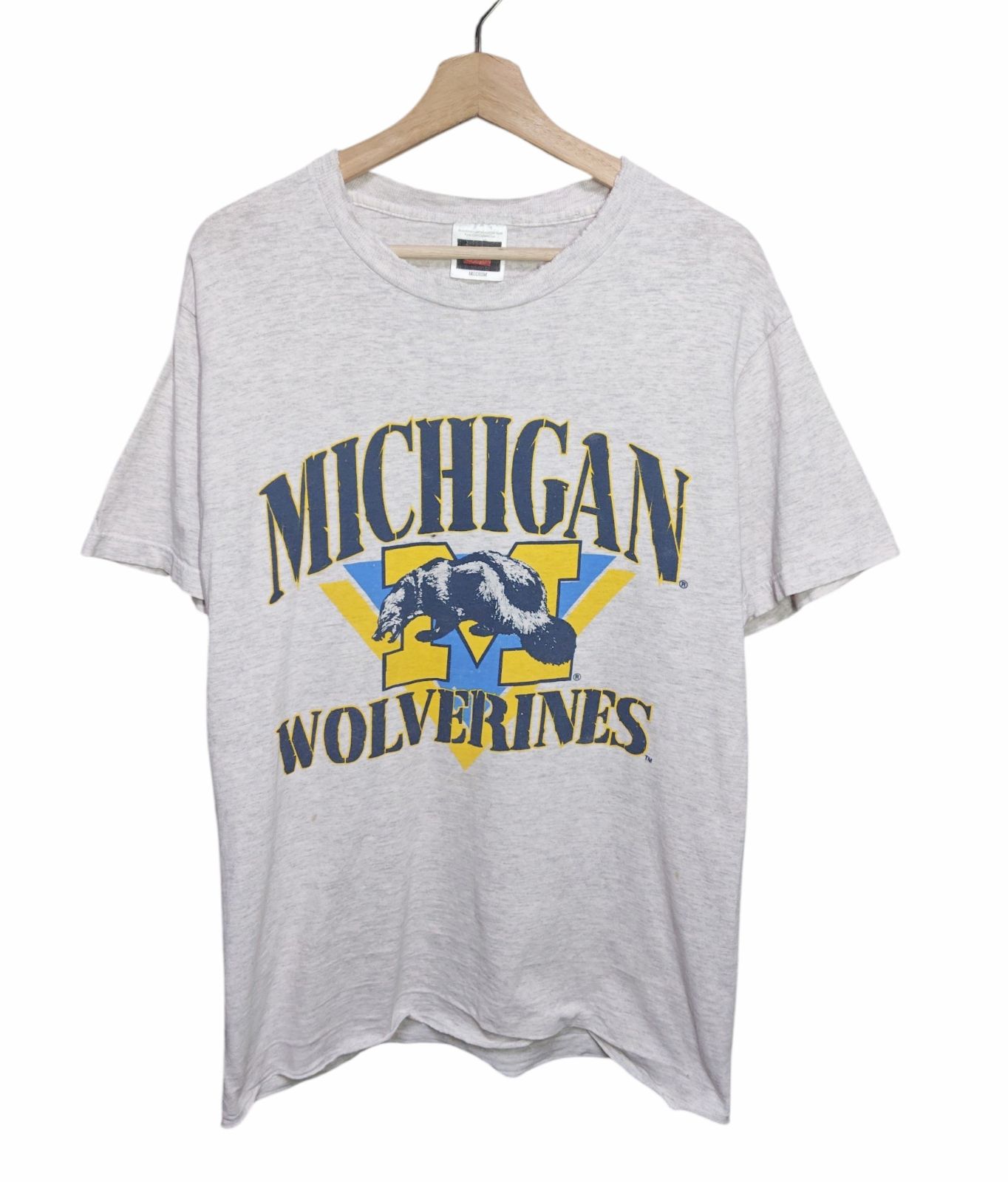90s USAパーツ ジャマイカ製 MICHIGAN WOLVERINES NCAA カレッジ 