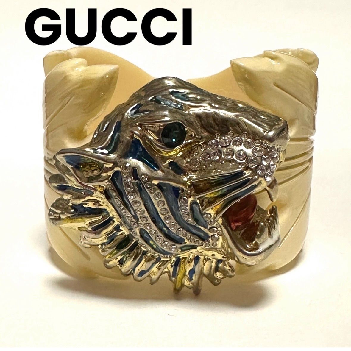 R*U様 GUCCI タイガーヘッドバングル グッチ GUCCI バングル ブレスレット タイガーヘッド ラジャレジン