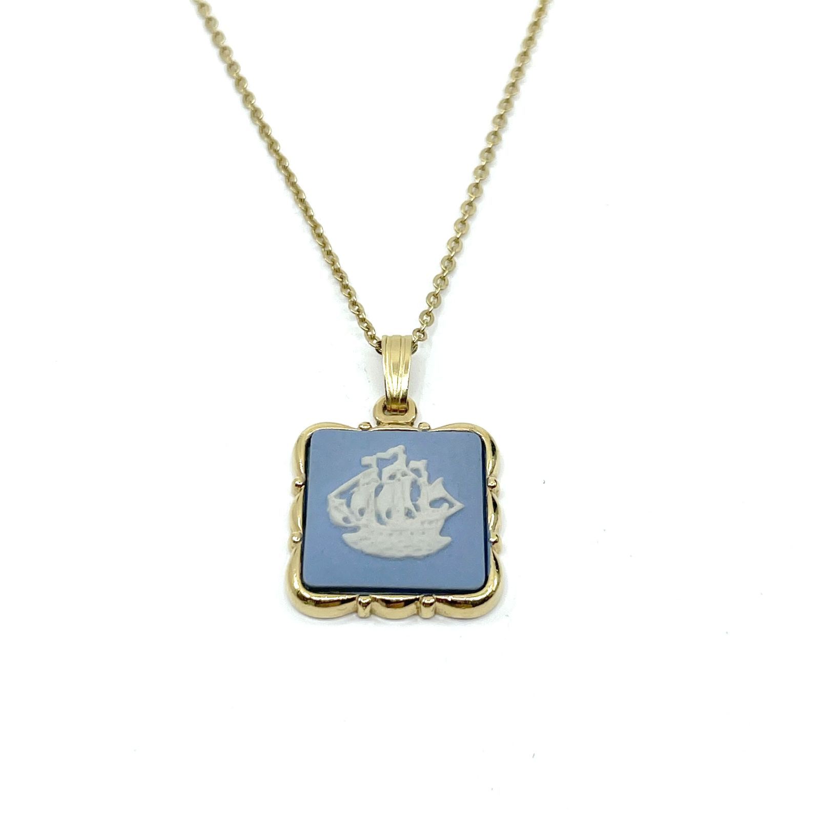 Wedgwood ウェッジウッド ジャスパー 帆船 ネックレス ペンダント 
