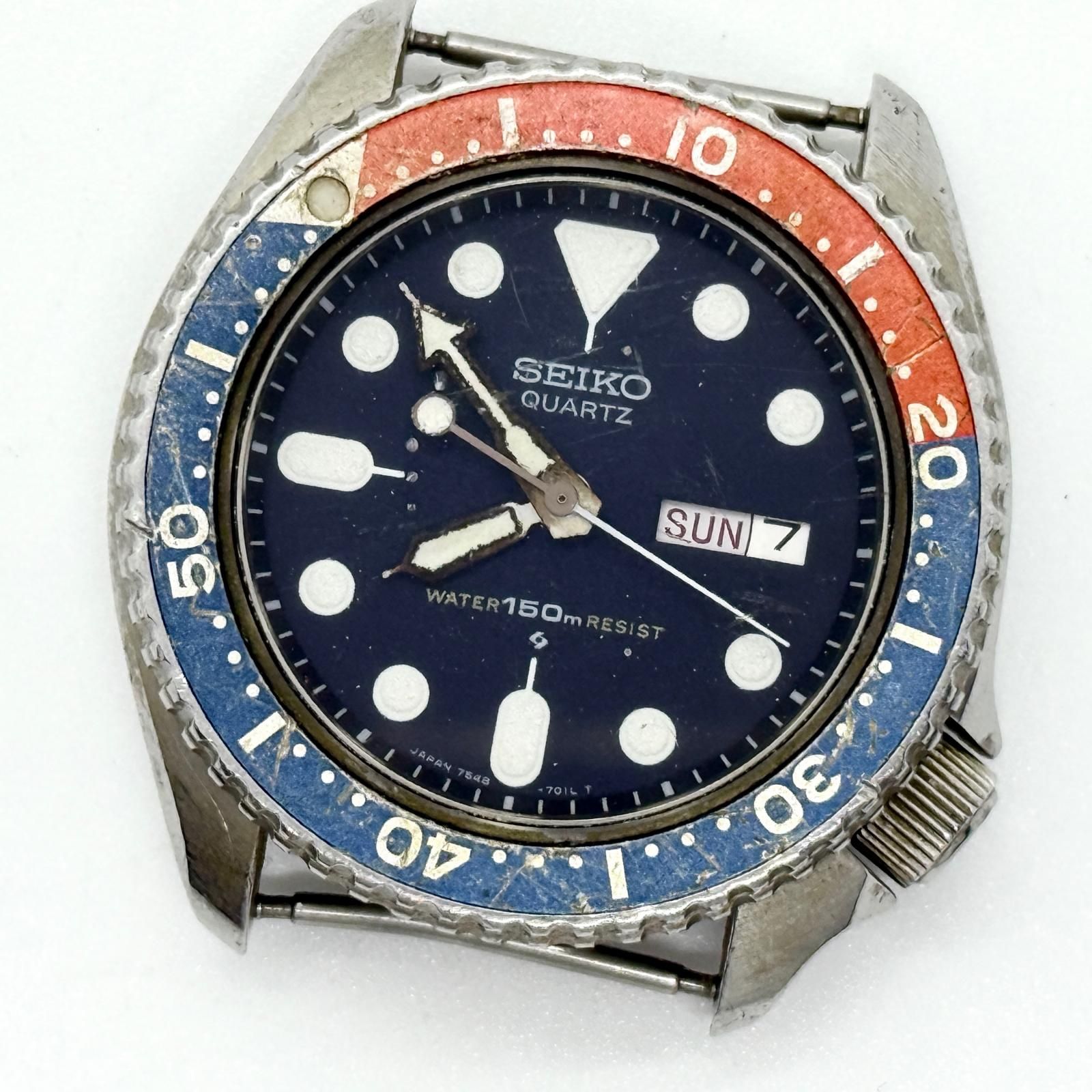 SEIKO セイコー ダイバー 7548-7008 ブラック QZ メンズ 腕時計 稼働品 