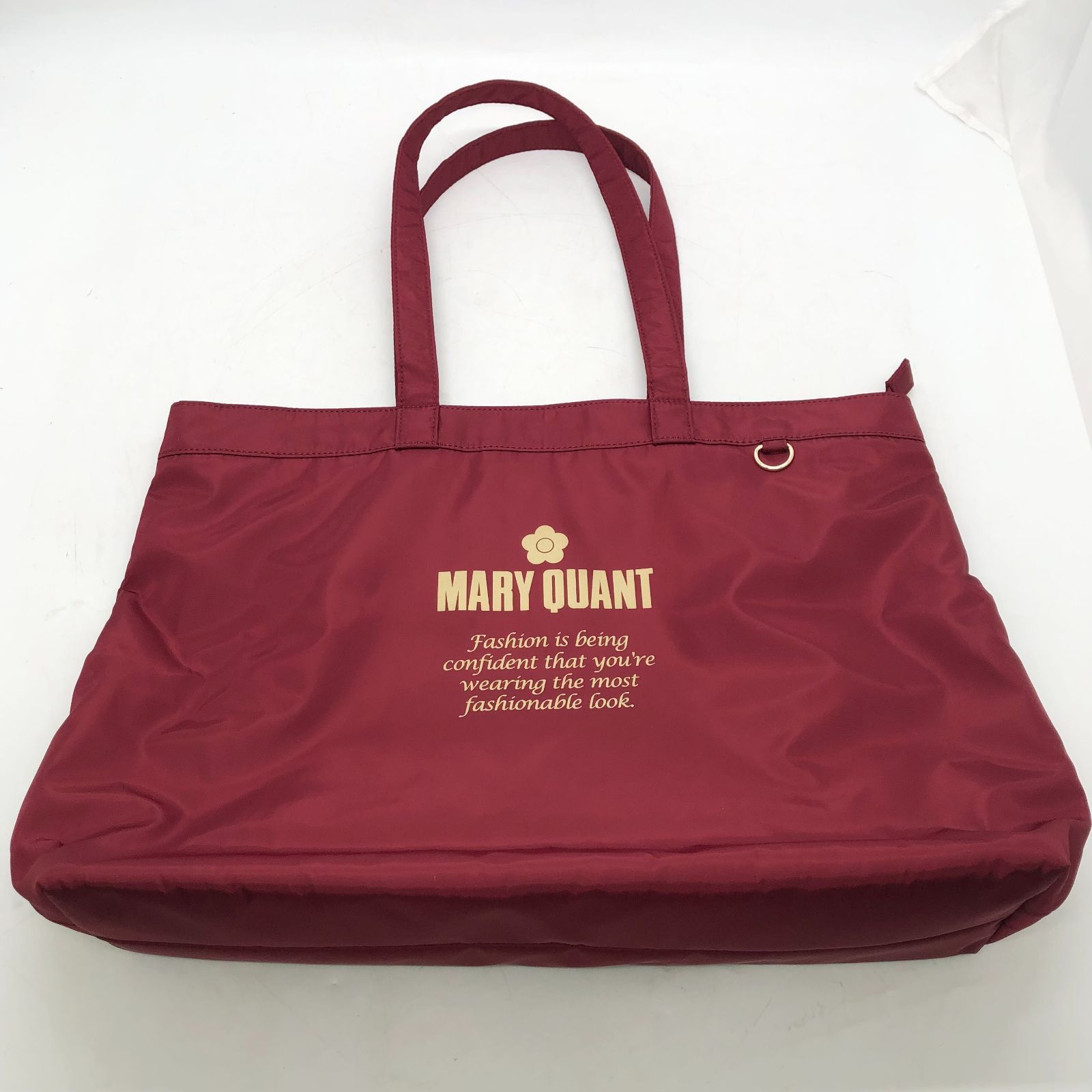 ◎I963【美品】MARY QUANT マリクワ ゴールドロゴ舟形トートバッグ 