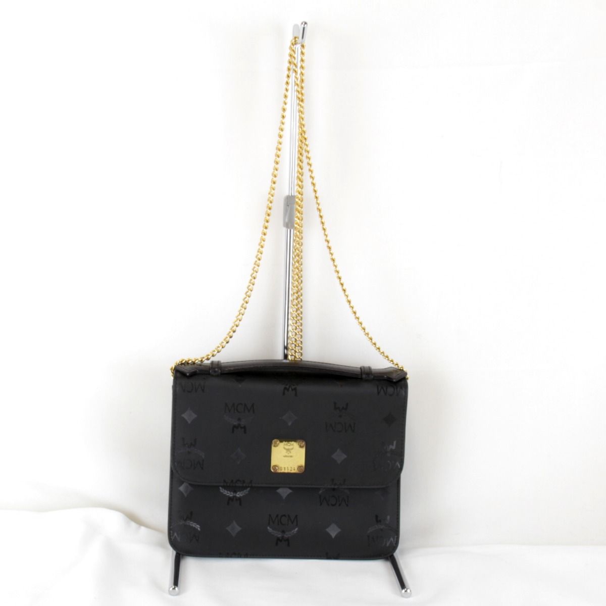 良品『USED』MCM【エム・シー・エム】 ヴィセトス 2way チェーン ミニ ショルダーバッグ PVC 370g レディース ブラック ハイブランド 良品『USED』MCM【エム・シー・エム】 ヴィセトス 2way チェーン ミニ