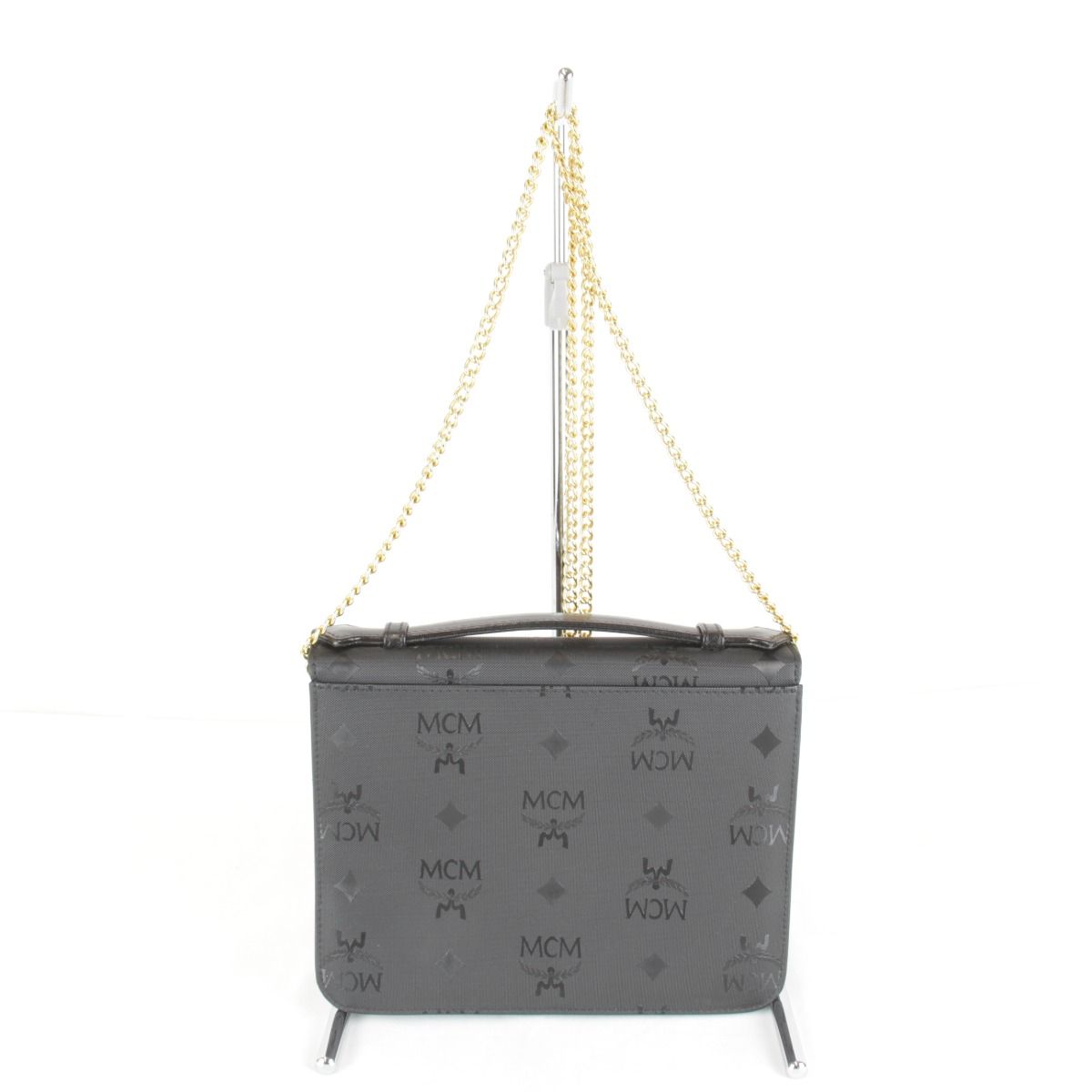 良品『USED』MCM【エム・シー・エム】 ヴィセトス 2way チェーン ミニ ショルダーバッグ PVC 370g レディース ブラック ハイブランド 良品『USED』MCM【エム・シー・エム】 ヴィセトス 2way チェーン ミニ