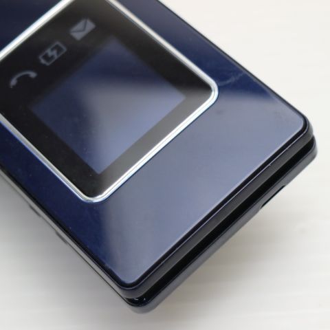 中古 505SH かんたん携帯9 ネイビー 中古 ガラケー SOFTBANK SHARP 