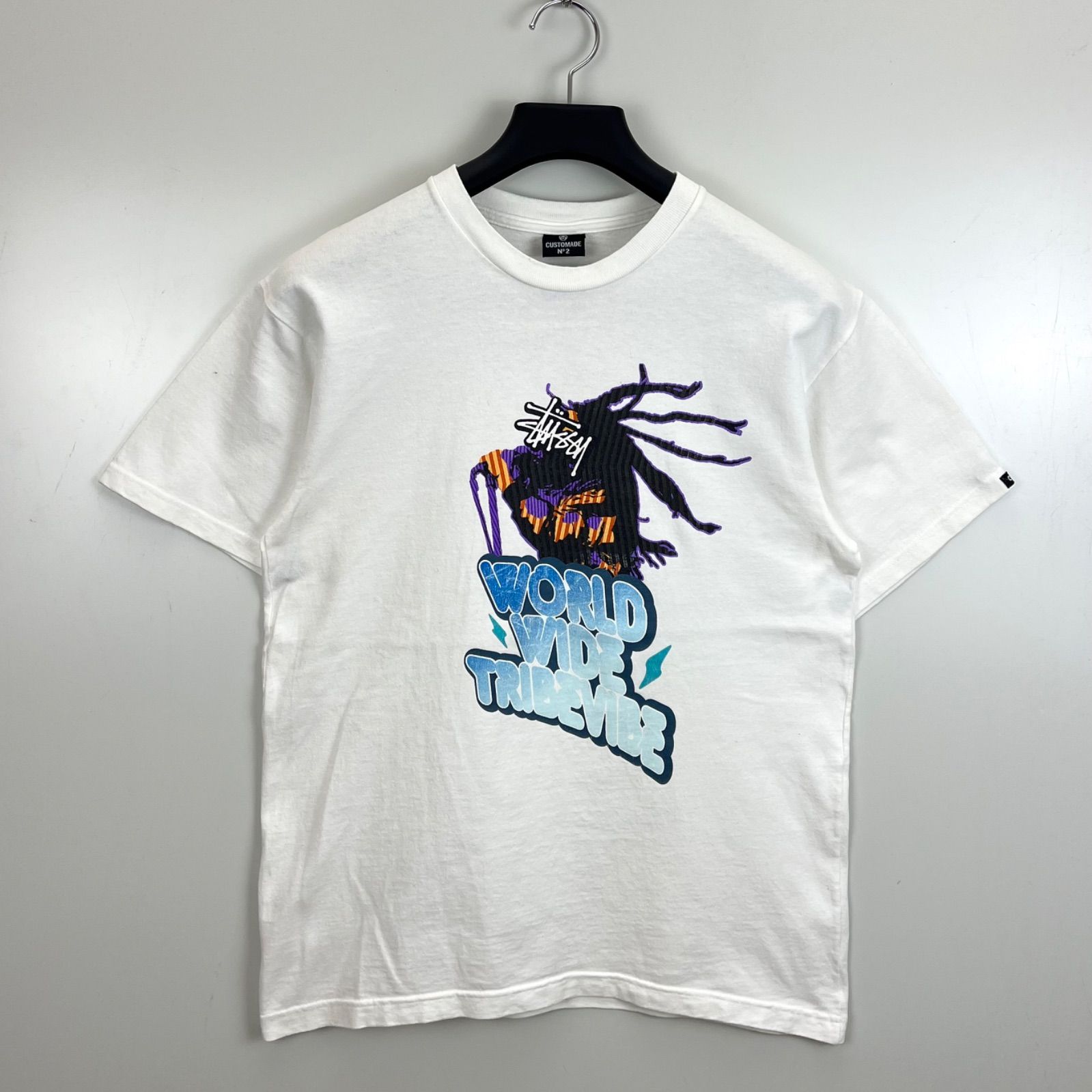 STUSSY 00s USA archive CUSTOMADE world wide Tee 2 M STUSSY 00s USA archive CUSTOMADE world wide Tee 2 M