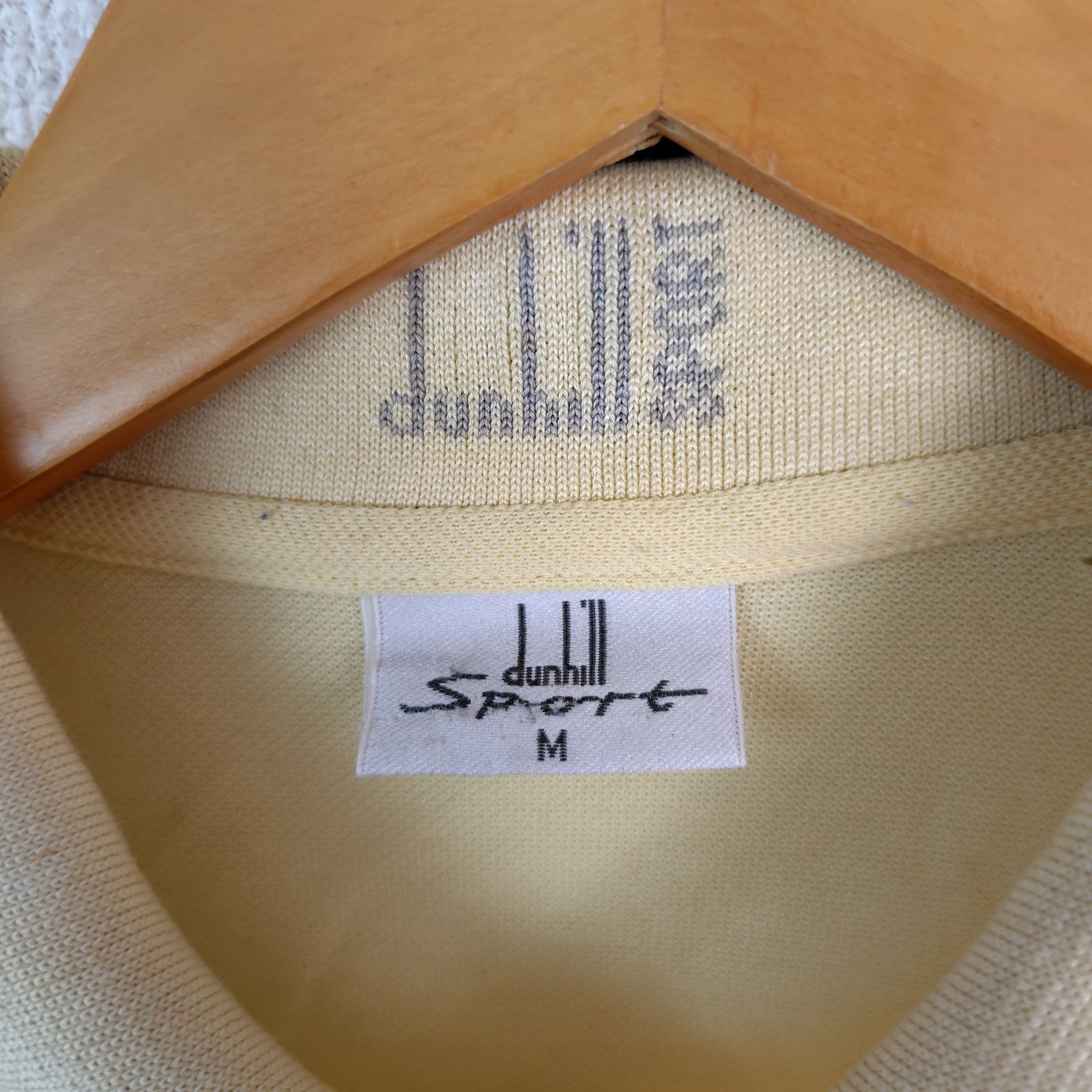 dunhill SPORT ダンヒルスポーツ ポロシャツ ロゴ刺繍 ライトイエロー