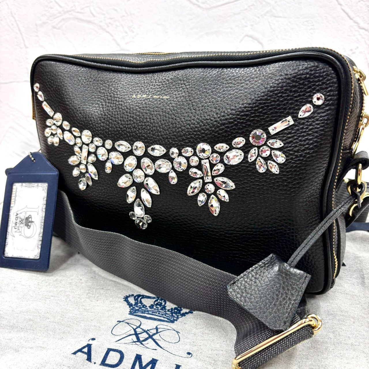 付属品完備/極美品】ADMJ/エーディーエムジェー ショルダーバッグ 本革