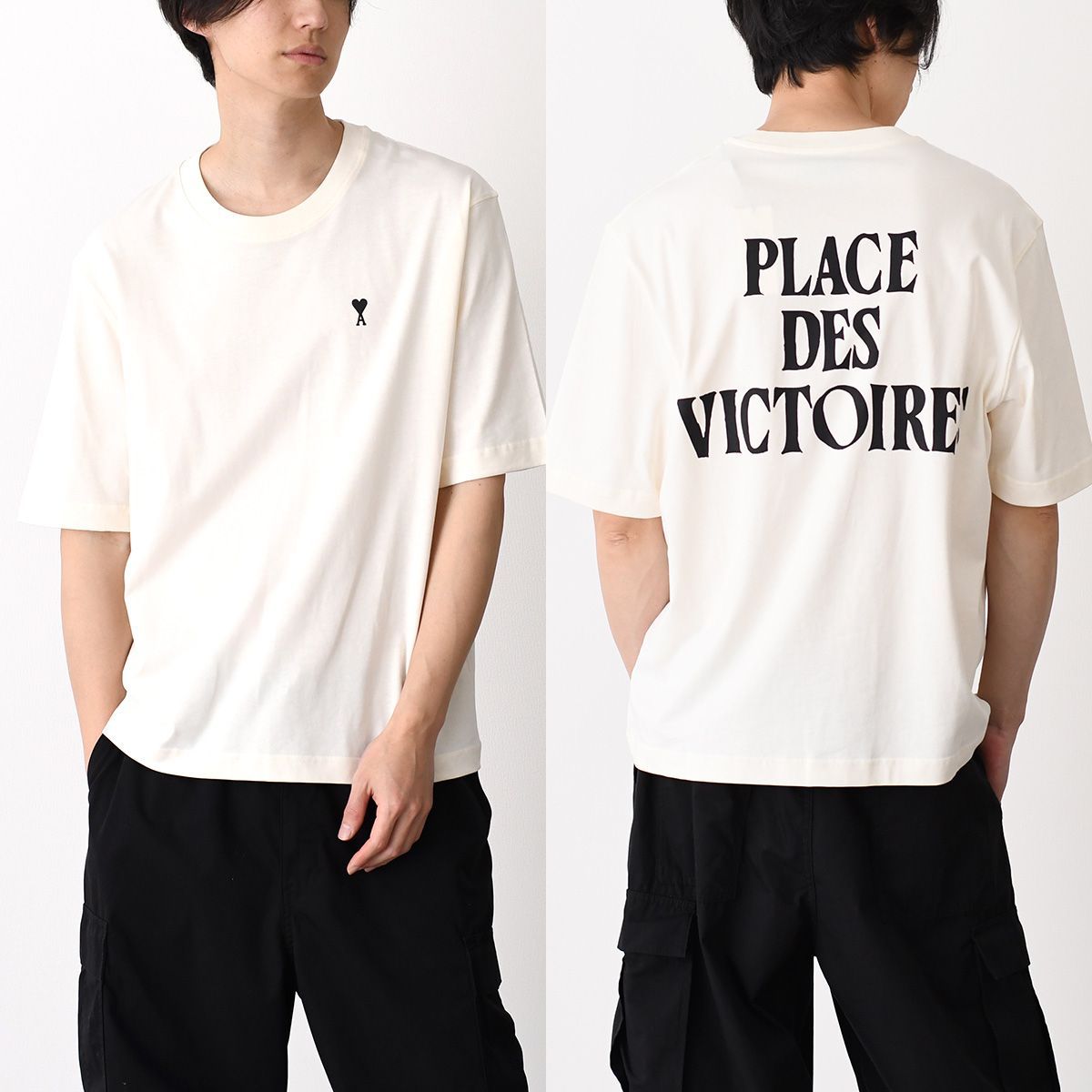 AMI PARIS アミパリス Tシャツ トップス Place Des Victoires プリント 