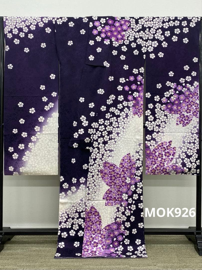 振袖 滝泰 仮絵羽 舞台衣装 金彩 正絹 未仕立て品 八掛付き MOK926 