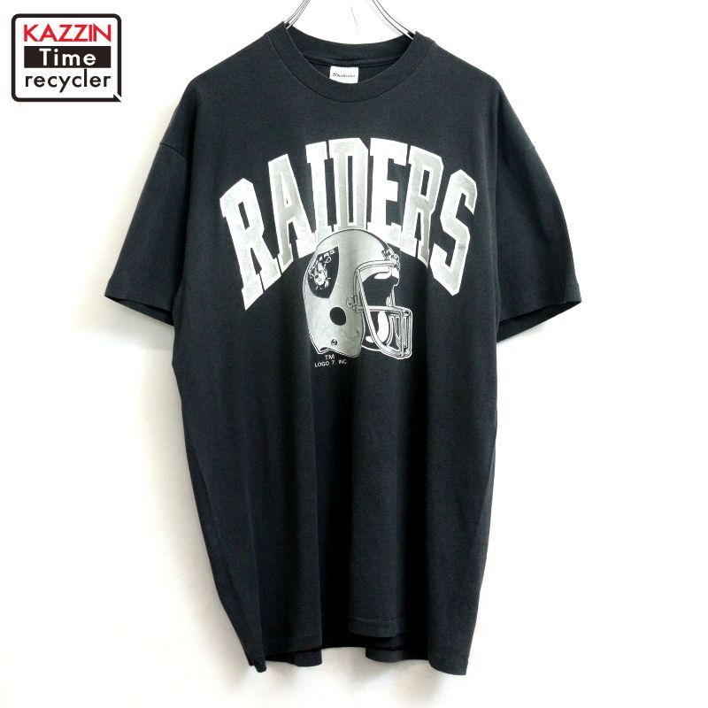 NFL プリントTシャツ 半袖 大判 1996年 オークランドレイダース 黒 L