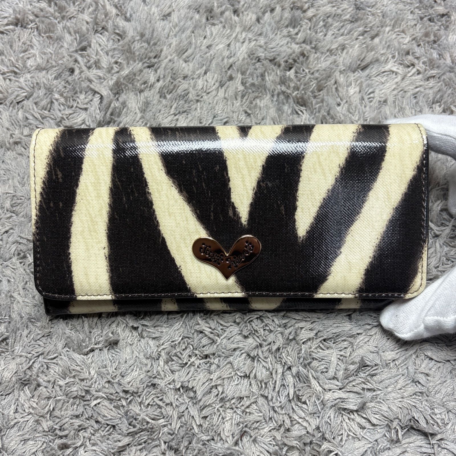 Think Bee! シンクビー ゼブラ柄 長財布 L字ファスナー - メルカリ