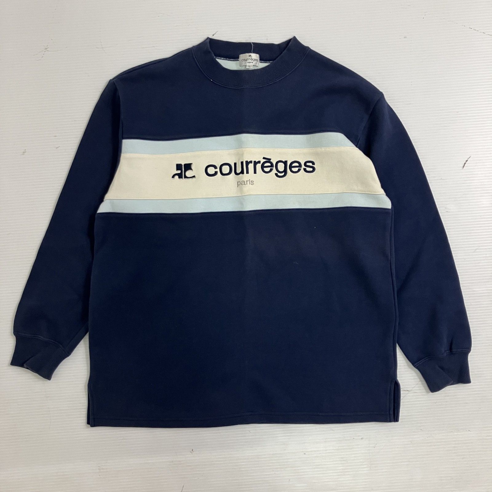 ◇ courreges クレージュ スウェット 平成 ロゴ 刺しゅう トレーナー