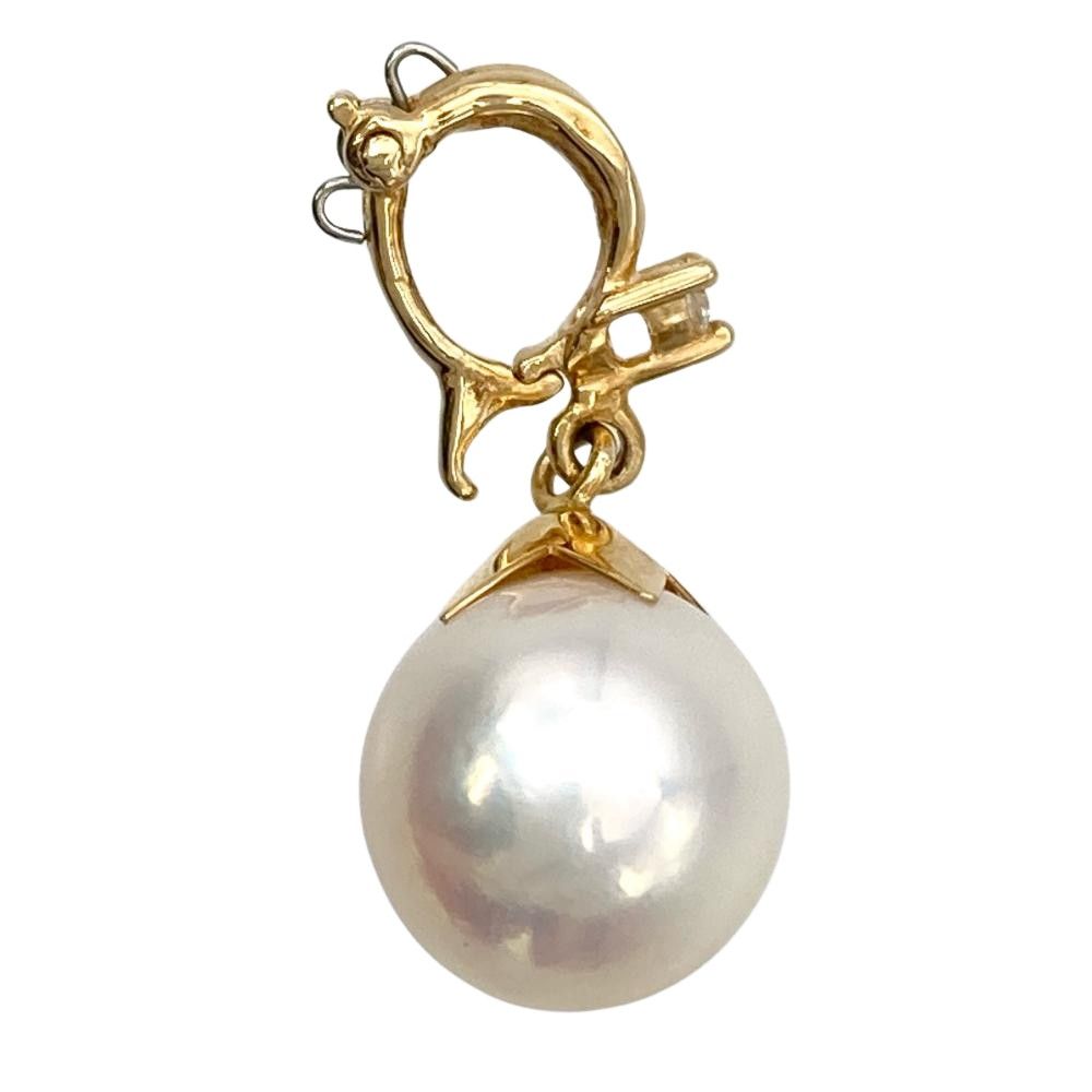 田崎真珠『TASAKI 』K18 パールペンダント ネックレス　証明書付き 田崎真珠 TASAKI K18 YG 真珠 パール 8.5mm 珠 付 デザイン ネックレス